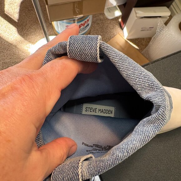 Steve Madden Blue Denim Fold Down Boots size 7 NEW - Picture 4 of 7